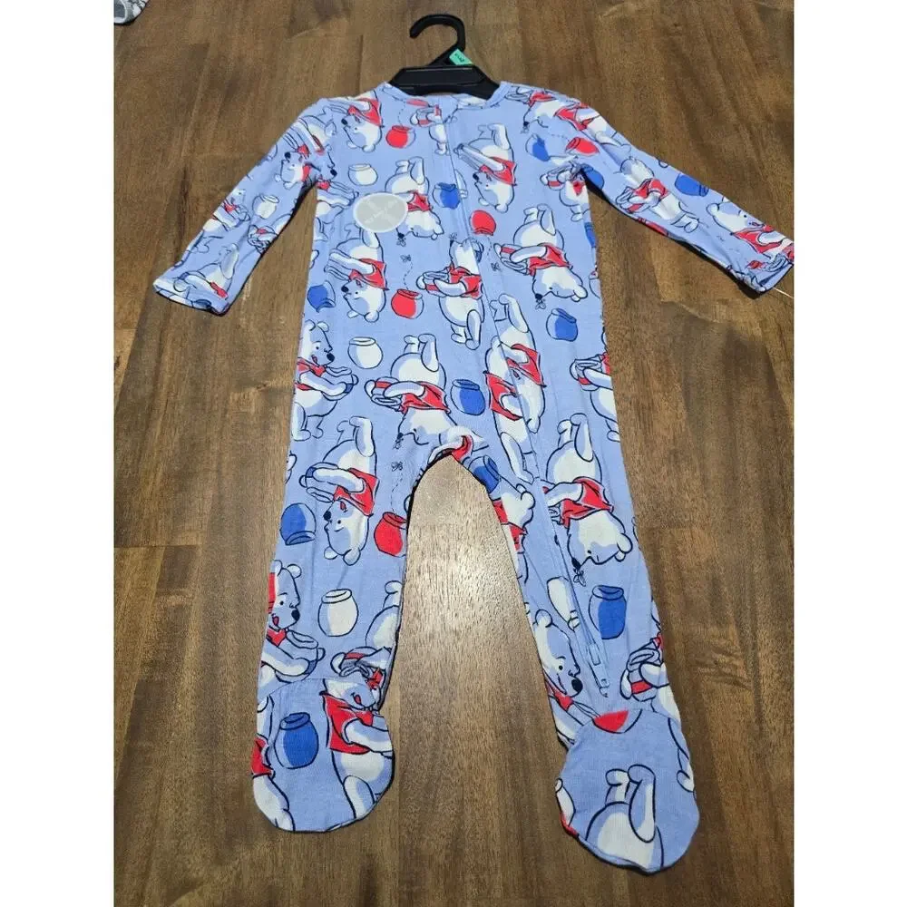 NWT Disney/Modern Moments by Gerber Baby Girls Footed Pajama LOT of 3 6-9 Months